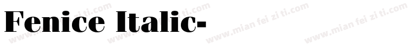 Fenice Italic字体转换